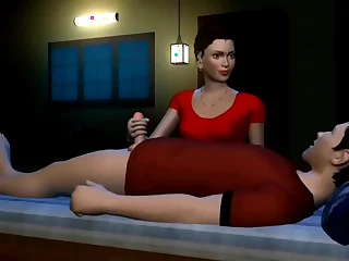 Hot sexy stepmom share bed adjacent to stepson fantasizer sex